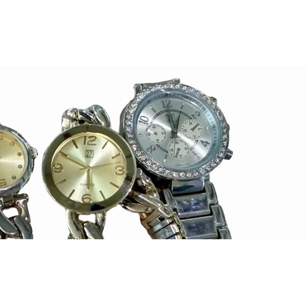 6 Working Women's Watch Lot NY & Co Ellen Tracy Geneva Vivani Carriage